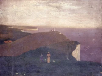The South Downs, with the Belle Tout Lighthouse